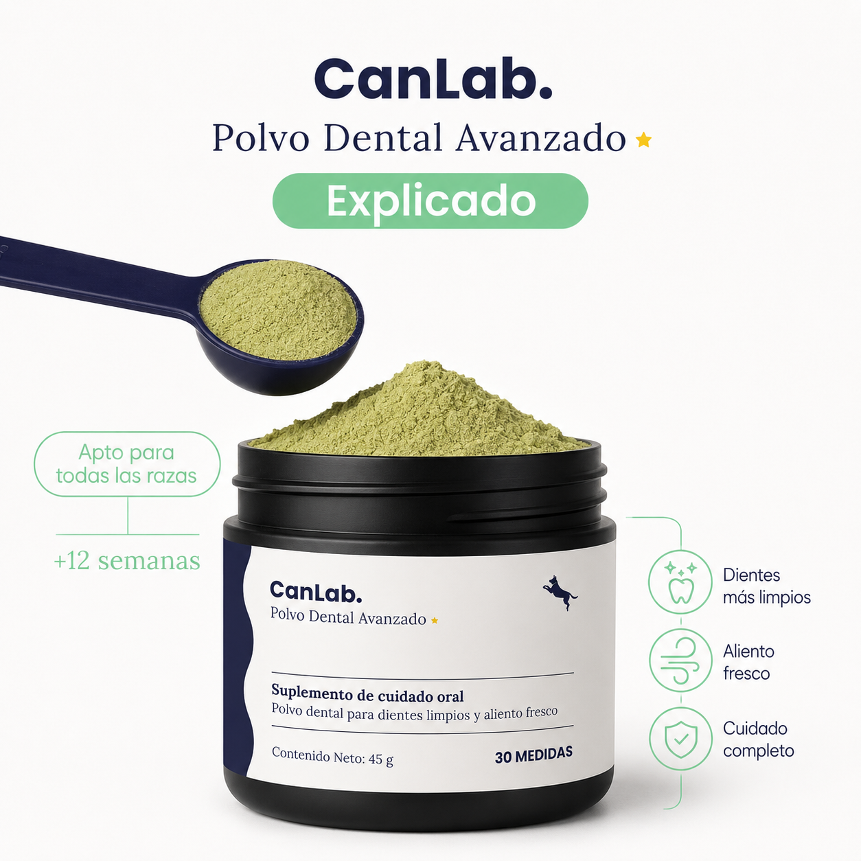 CanLab · Polvo Dental Avanzado para Perros